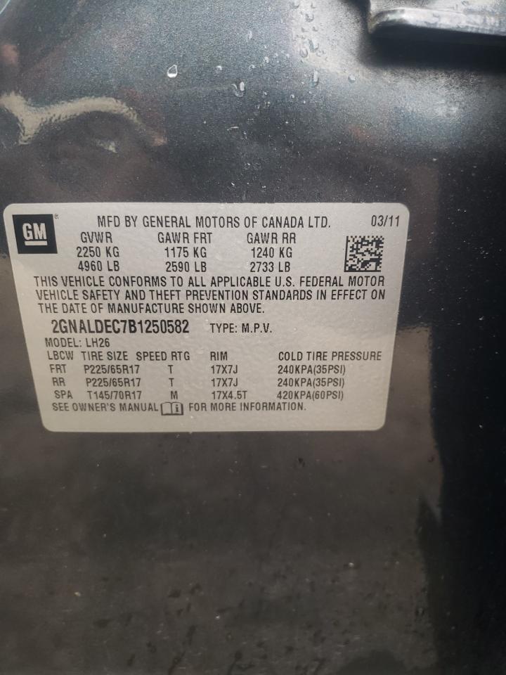 Photo 10 from auction – 2011 CHEVROLET EQUINOX LT with VIN 2GNALDEC7B1250582