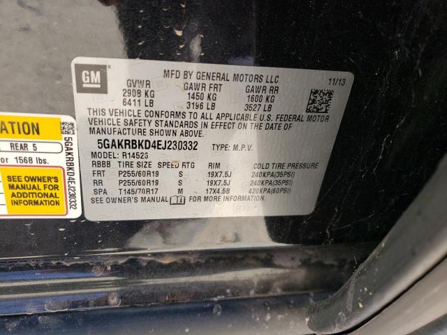 Photo 10 from auction – 2014 BUICK ENCLAVE with VIN 5GAKRBKD4EJ230332