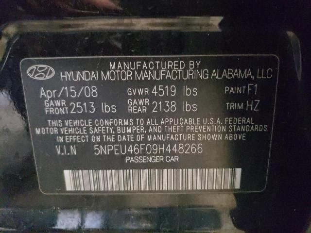 Photo 10 from auction – 2009 HYUNDAI SONATA SE with VIN 5NPEU46F09H448266