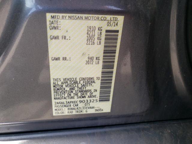 Photo 10 from auction – 2014 NISSAN ALTIMA 2.5 with VIN 1N4AL3APXEC903325