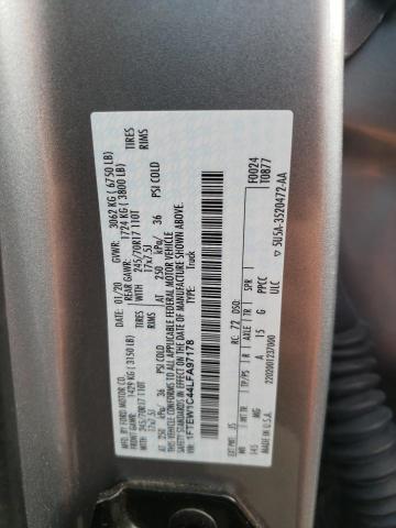 Photo 10 from auction – 2020 FORD F150 SUPER with VIN 1FTEW1C44LFA97178