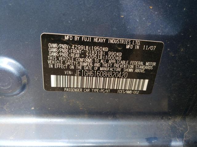 Photo 10 from auction – 2008 SUBARU IMPREZA 2. with VIN JF1GH61608H820420
