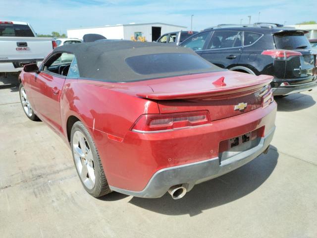 Photo 3 from auction – 2015 CHEVROLET CAMARO LT with VIN 2G1FF3D37F9183290