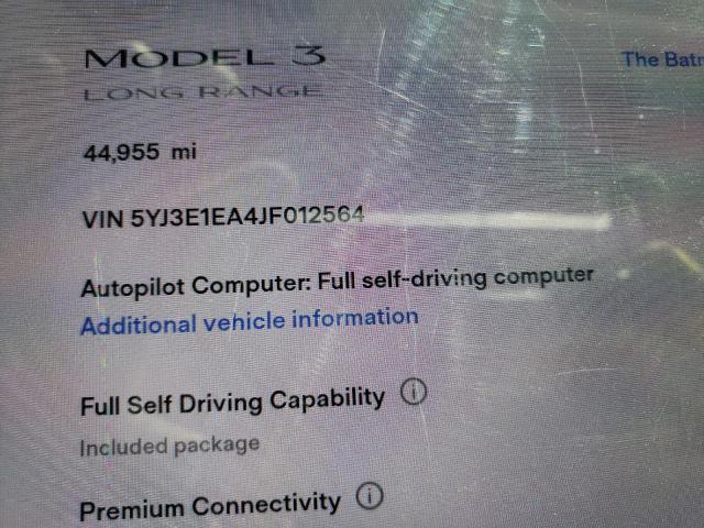 Photo 8 from auction – 2018 TESLA MODEL 3 with VIN 5YJ3E1EA4JF012564