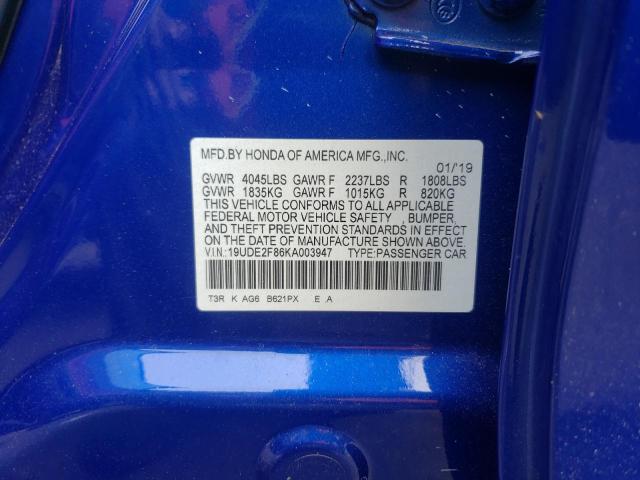 Photo 10 from auction – 2019 ACURA ILX PREMIU with VIN 19UDE2F86KA003947