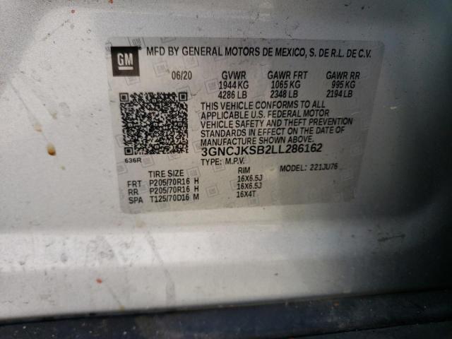 Photo 10 from auction – 2020 CHEVROLET TRAX LS with VIN 3GNCJKSB2LL286162