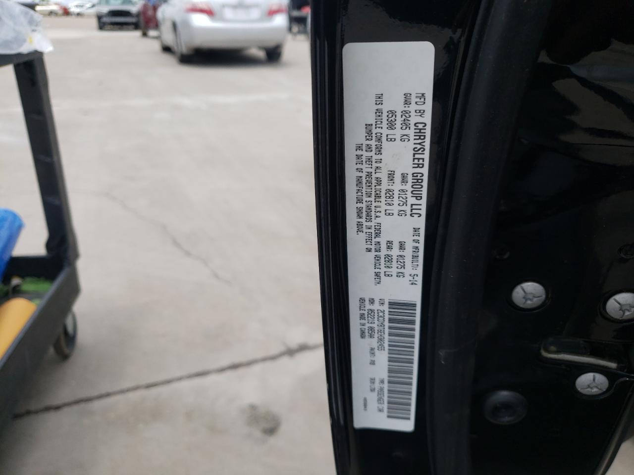 Photo 10 from auction – 2014 DODGE CHALLENGER with VIN 2C3CDYBT6EH302455