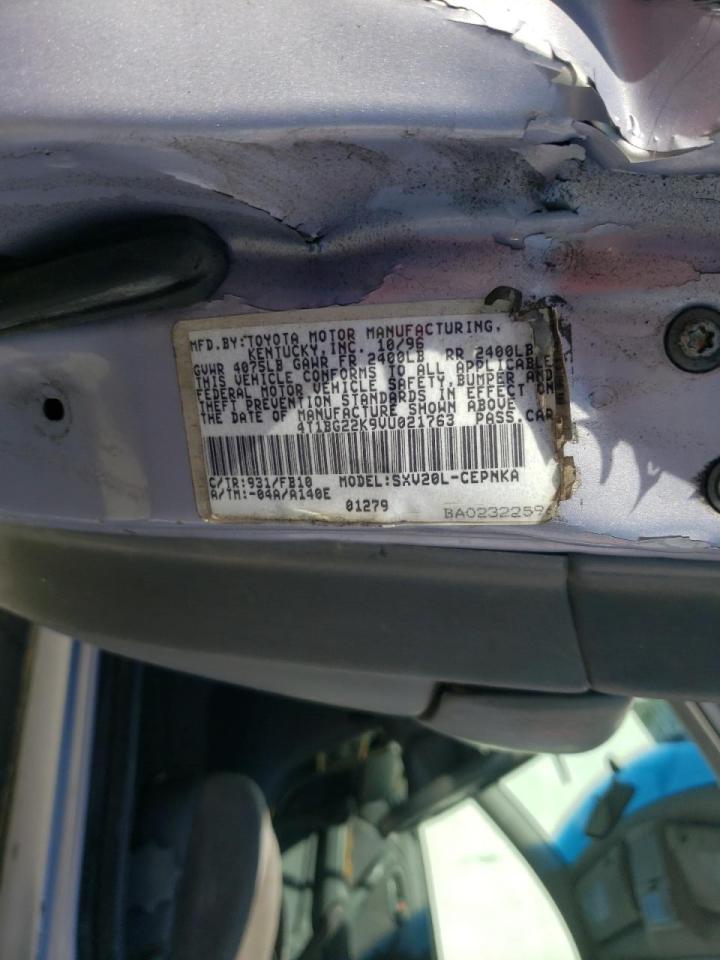 Photo 10 from auction – 1997 TOYOTA CAMRY CE with VIN 4T1BG22K9VU021763