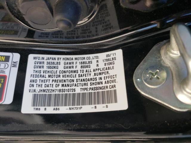 Photo 10 from auction – 2011 HONDA INSIGHT EX with VIN JHMZE2H71BS010726