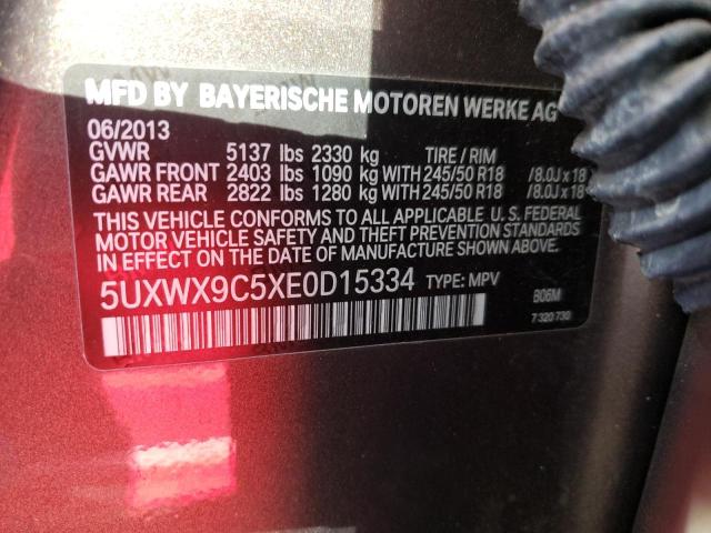 Photo 10 from auction – 2014 BMW X3 XDRIVE2 with VIN 5UXWX9C5XE0D15334