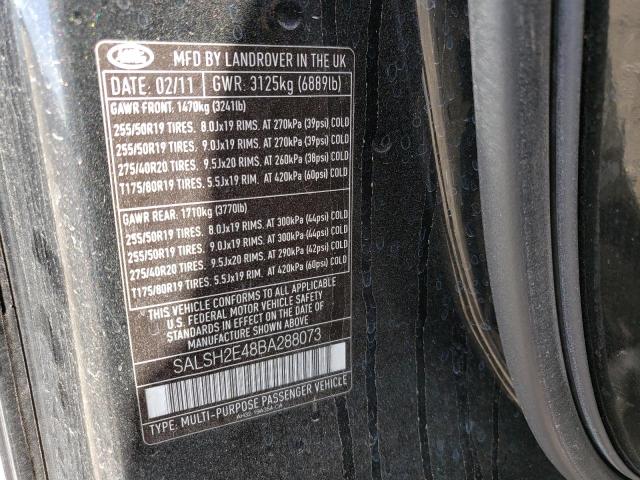 Photo 10 from auction – 2011 LAND ROVER RANGE ROVE with VIN SALSH2E48BA288073