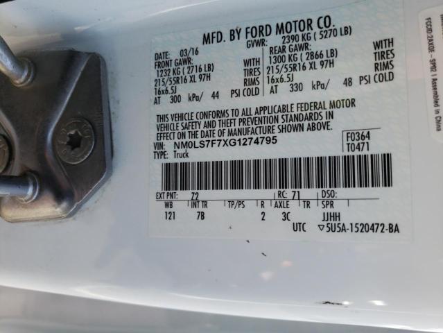 Photo 10 from auction – 2016 FORD TRANSIT CO with VIN NM0LS7F7XG1274795