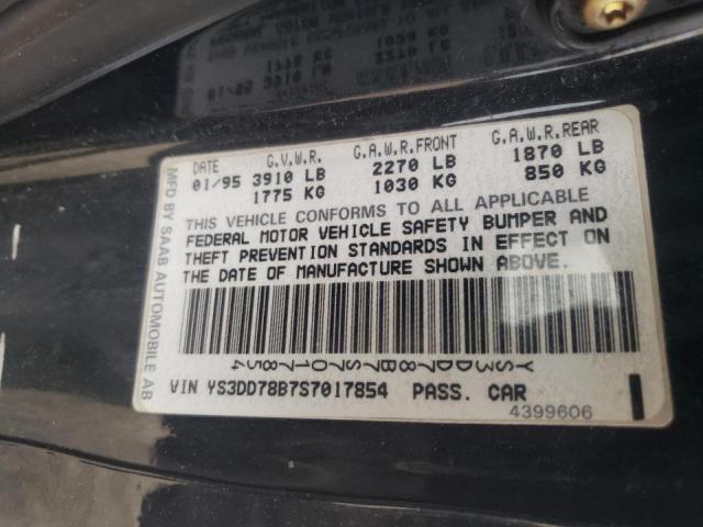 Photo 10 from auction – 1995 SAAB 900 S with VIN YS3DD78B7S7017854