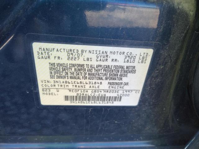 Photo 10 from auction – 2008 NISSAN SENTRA 2.0 with VIN 3N1AB61E68L631848