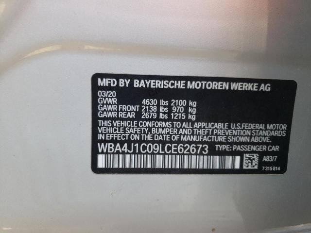 Photo 10 from auction – 2020 BMW 430I GRAN with VIN WBA4J1C09LCE62673