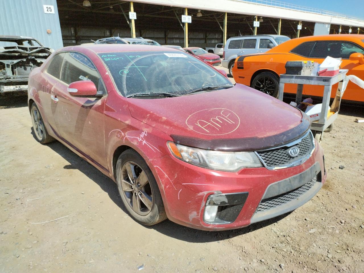 KIA FORTE EX 2010 with VIN KNAFU6A21A5147589 - Photo from auction