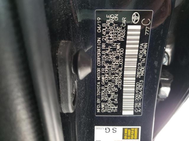 Photo 10 from auction – 2020 TOYOTA COROLLA LE with VIN JTDEPRAE4LJ037700