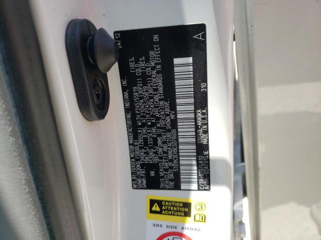 Photo 10 from auction – 2012 TOYOTA HIGHLANDER with VIN 5TDYK3EH9CS076606