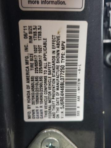 Photo 10 from auction – 2011 HONDA CR-V SE with VIN 5J6RE4H46BL077250