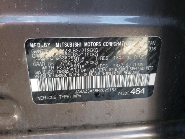 Photo 10 from auction – 2017 MITSUBISHI OUTLANDER with VIN JA4AZ3A38HZ025153