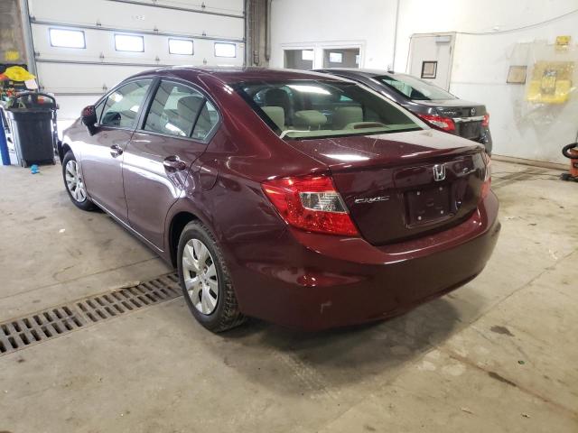 Photo 3 from auction – 2012 HONDA CIVIC LX with VIN 19XFB2F51CE099362