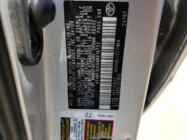 Zdjęcie 10 z aukcji – 2010 TOYOTA CAMRY BASE z VIN 4T4BF3EK6AR016752