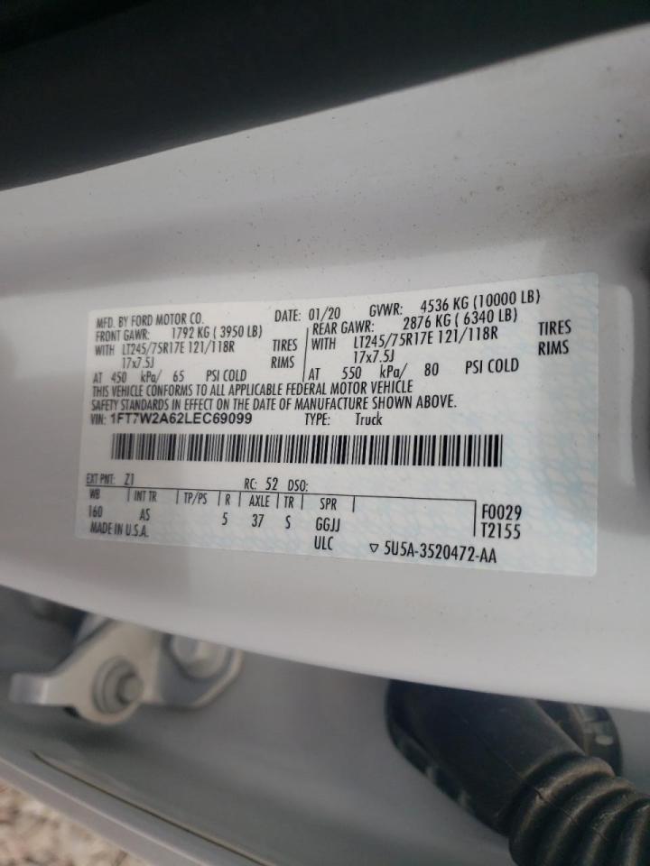 Photo 20 from auction – 2020 FORD F250 SUPER with VIN 1FT7W2A62LEC69099