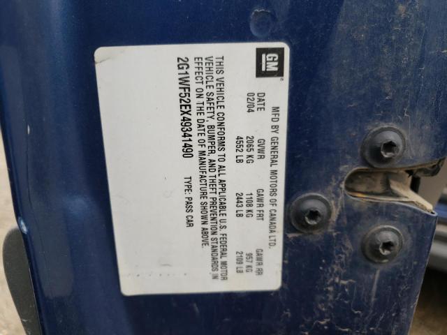Photo 10 from auction – 2004 CHEVROLET IMPALA with VIN 2G1WF52EX49341490