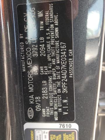 Zdjęcie 10 z aukcji – 2019 KIA FORTE FE z VIN 3KPF24AD7KE034167