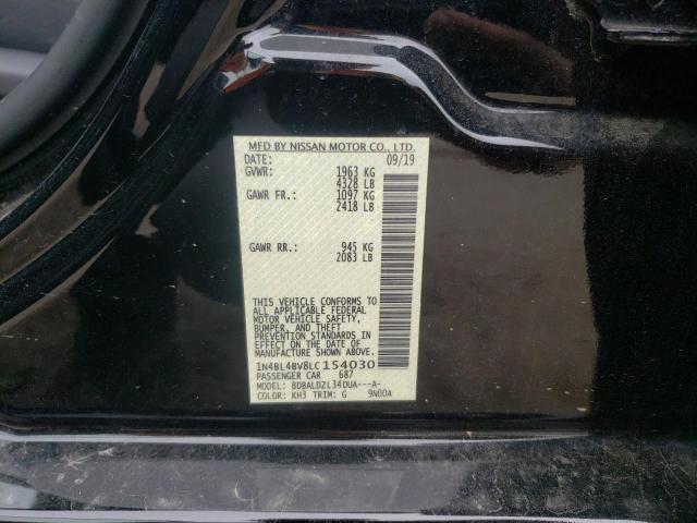 Photo 10 from auction – 2020 NISSAN ALTIMA S with VIN 1N4BL4BV8LC154030