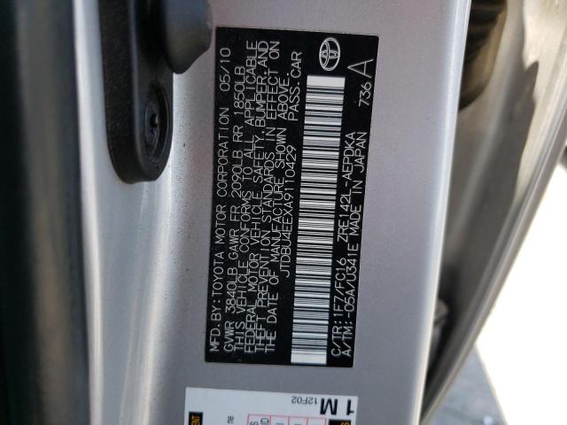 Photo 10 from auction – 2010 TOYOTA COROLLA BA with VIN JTDBU4EEXA9110429