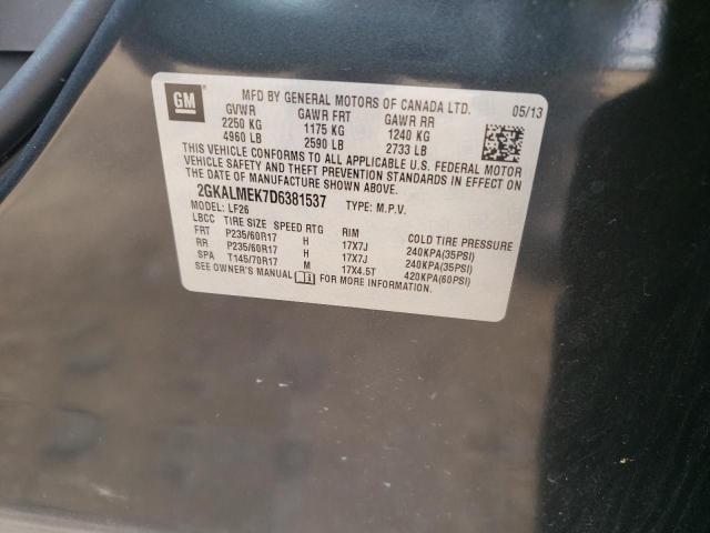 Photo 10 from auction – 2013 GMC TERRAIN SL with VIN 2GKALMEK7D6381537
