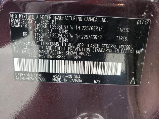 Photo 10 from auction – 2017 TOYOTA RAV4 LE with VIN 2T3ZFREV1HW368838