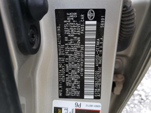 Photo 10 from auction – 2015 TOYOTA CAMRY LE with VIN 4T1BF1FK2FU917363