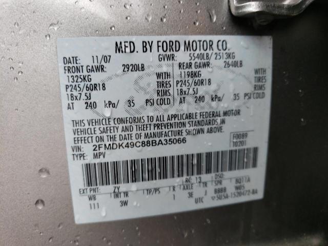 Photo 10 from auction – 2008 FORD EDGE LIMIT with VIN 2FMDK49C88BA35066
