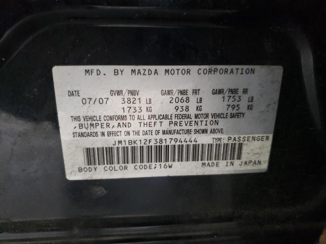 Photo 10 from auction – 2008 MAZDA 3 I with VIN JM1BK12F381794444