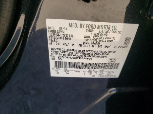 Photo 10 from auction – 2014 FORD EDGE SEL with VIN 2FMDK4JC3EBB20601