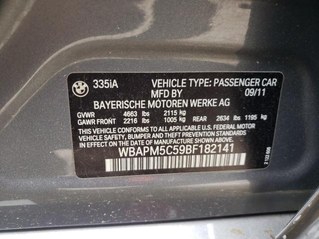 Photo 10 from auction – 2011 BMW 335 I with VIN WBAPM5C59BF182141