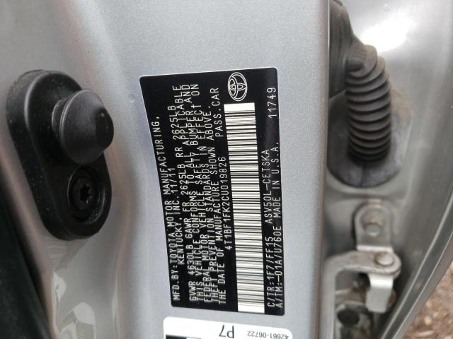 Photo 10 from auction – 2012 TOYOTA CAMRY BASE with VIN 4T1BF1FK2CU019826
