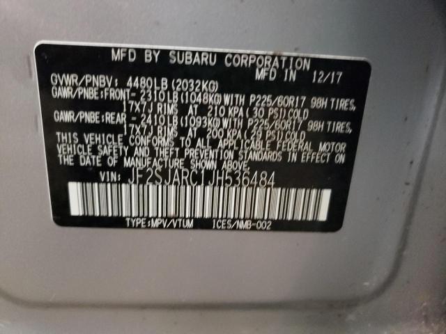 Photo 10 from auction – 2018 SUBARU FORESTER 2 with VIN JF2SJARC1JH536484