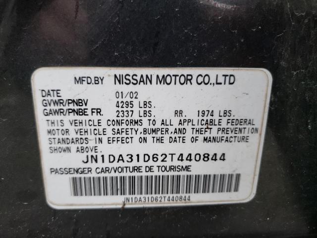 Photo 10 from auction – 2002 NISSAN MAXIMA GLE with VIN JN1DA31D62T440844
