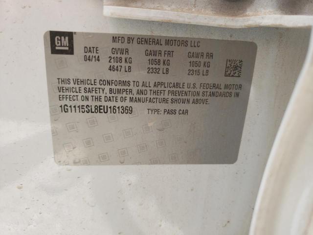 CHEVROLET IMPALA LT 2014 with VIN 1G1115SL8EU161369 - Photo from auction