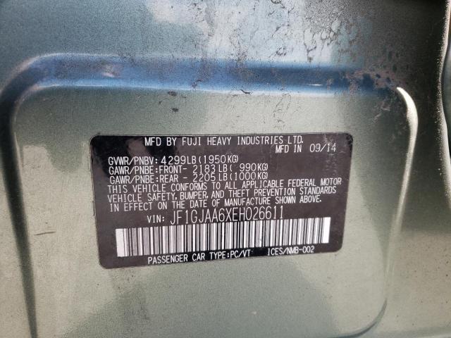 Photo 10 from auction – 2014 SUBARU IMPREZA with VIN JF1GJAA6XEH026611