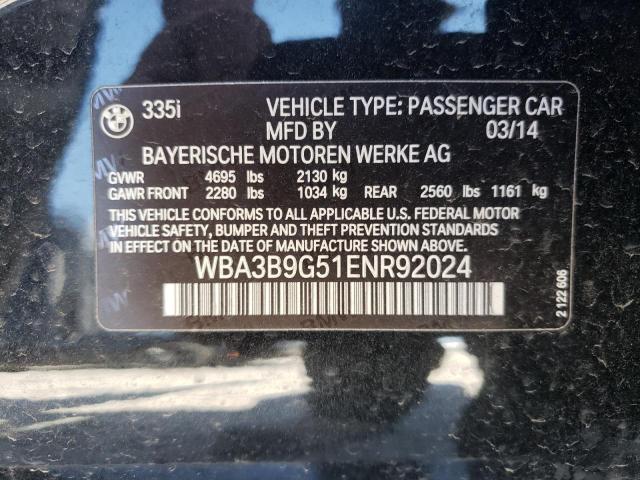 Photo 10 from auction – 2014 BMW 335 XI with VIN WBA3B9G51ENR92024