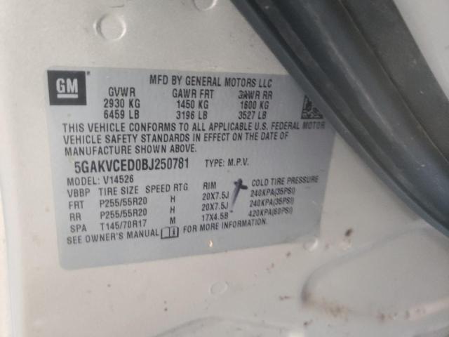 Photo 10 from auction – 2011 BUICK ENCLAVE CX with VIN 5GAKVCED0BJ250781
