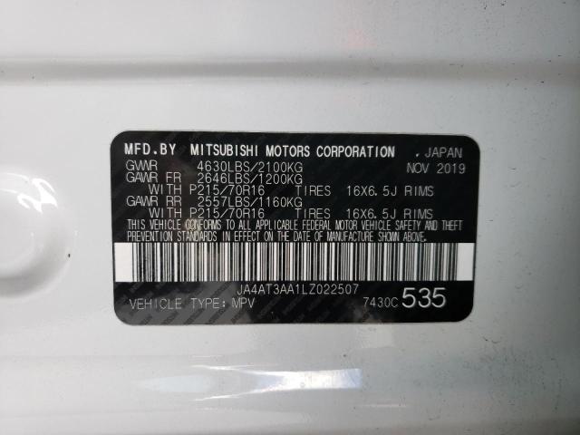 Photo 10 from auction – 2020 MITSUBISHI ECLIPSE CR with VIN JA4AT3AA1LZ022507