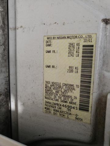 Photo 10 from auction – 2012 NISSAN ALTIMA BAS with VIN 1N4AL2AP8CN469045