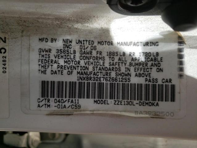 Photo 10 from auction – 2006 TOYOTA COROLLA CE with VIN 1NXBR32E76Z661255