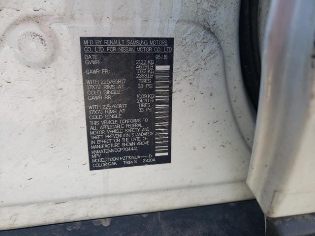Photo 10 from auction – 2016 NISSAN ROGUE S with VIN KNMAT2MV0GP704441