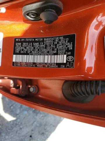 Photo 10 from auction – 2013 TOYOTA COROLLA BA with VIN 2T1BU4EE5DC075331